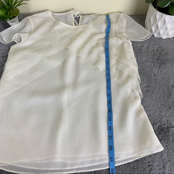 Banana Republic Layered Sheer White Blouse - Size 2 - Picture 10 of 10